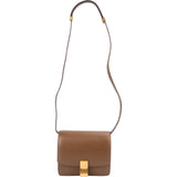Celine Brown Calfskin Small Classic Box Crossbody Bag