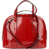 Gucci Red Microguccissima Patent Leather Dome Handbag - vintageandkickz