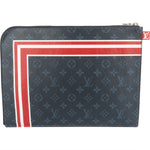 Louis Vuitton Monogram Eclipse Canvas Pochette Apollo Clutch - vintageandkickz