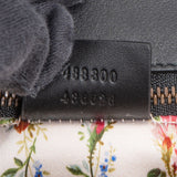 Gucci Black Leather Monogram Bamboo Top Handle 1947 Handbag