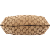 Gucci Monogram GG Canvas Web Strap Half Moon Crossbody Bag