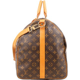 Louis Vuitton Monogram Canvas Keepall 55 Bandoulière Travel Bag