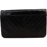 Chanel Chevron Lambskin 24K Gold Single Flap Crossbody Bag