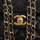 Chanel Quilted Lambskin 24K Gold Medium Double Flap Crossbody Bag