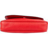 Gucci Red Pebbled Leather GG Soho Crossbody Bag