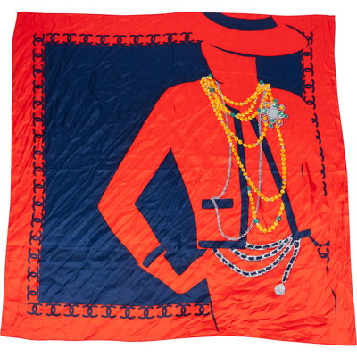 [🔄️B12 / F10] Chanel Bijoux Silhouette Tuch Scarf - vintageandkickz