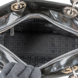 Christian Dior Patent Cannage Leather Large Lady Dior Handbag