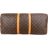 Louis Vuitton Monogram Canvas Keepall 55 Bandoulière Travel Bag