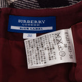 Burberry Blue Label Bordeaux Checked Wool Plaid Belted Top Dress (38)