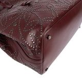 Alaïa Leather Studded Motif Mina Tote Shoulder Bag