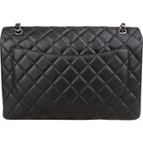 Chanel Quilted Lambskin Palladium Maxi Single Flap Crossbody Bag