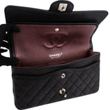Chanel Quilted Caviar Leather Palladium Medium Double Flap Shoulder Bag