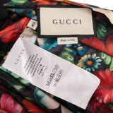 Gucci Multicolor Floral Print Silk Ruffle Bow Longsleeve Blouse Short Dress (IT40)