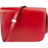 Céline Red Calfskin Classic Box Medium Crossbody Bag