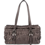 Prada Matelassé Nappa Leather Gaufre Coffer Satchel Shoulder Bag