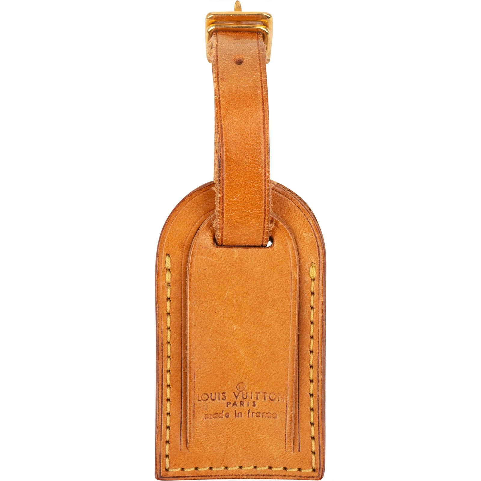 [🔄️B10 / F57] Louis Vuitton Vachetta Leather Luggage Tag - vintageandkickz