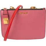 Miu Miu Madras Leather Double Zip Crossbody Bag