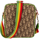 Christian Dior Trotter Monogram Multicolor Striped Rasta Messenger Crossbody Bag