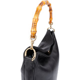 Gucci Classic Leather Bamboo Hobo Shoulder Bag