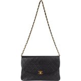 Chanel Quilted Lambskin 24K Gold Single Flap Shoulder Bag