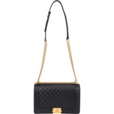 Chanel Quilted Lambskin New Medium Boy Single Flap Crossbody Bag