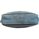 Saint Laurent Chevron Denim Lou Camera Crossbody Bag
