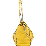 Valentino Garavani Yellow Leather Rockstud Tote Handbag