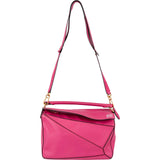 Loewe Pink Calfskin Puzzle Handbag