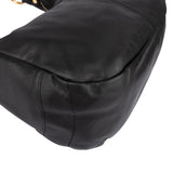 Prada Black Calfskin Leather Hobo Shoulder Bag