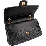 Chanel Quilted Lambskin 24K Gold Medium Double Flap Shoulder Bag