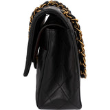 Chanel Quilted Lambskin Medium 24K Gold Double Flap Shoulder Bag