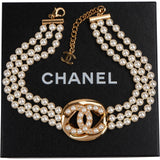 Chanel Pearl CC Choker Necklace Collier 2024