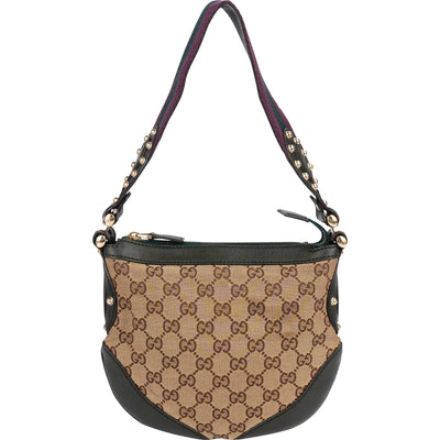 Gucci Monogram GG Canvas Studded Pelham Shoulder Bag