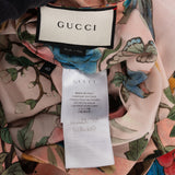 Gucci Multicolor Tian Loral Print Silk Longsleeve Blouse Top (IT40)