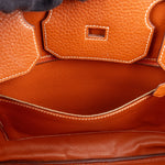 Hermès Brun Fjord Leather Birkin 35 Handbag xx leder - vintageandkickz