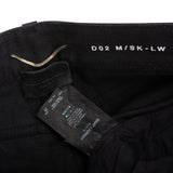 Yves Saint Laurent Black Woven Leather Metal Details Skinny Low-Waist Jeans (DE 36)