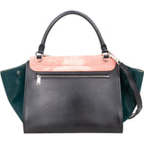 Céline Tricolor Leather Pony Hair Trapeze Handbag