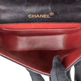 Chanel Quilted Lambskin 24K Gold Half Moon Single Flap Crossbody Bag