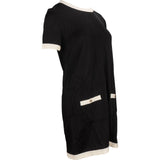 Chanel Black & White Knit Short Sleeve CC Button Short Sleeve Dress (FR38 / DE36)