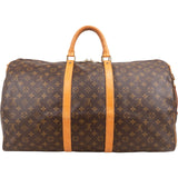 Louis Vuitton Monogram Canvas Keepall 55 Bandoulière Travel Bag