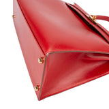 Hermès Rouge Vif Box Leather Kelly Sellier 35 Handbag