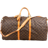 Louis Vuitton Monogram Canvas Keepall 60 Bandoulière Travel Bag