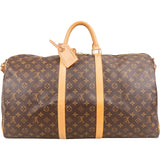 Louis Vuitton Monogram Canvas Keepall 55 Bandoulière Travel Bag