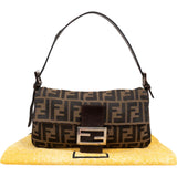 Fendi Monogram Zucca Baguette Shoulder Bag