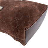 Gucci Monogram Suede GG Embossed Tote Handbag