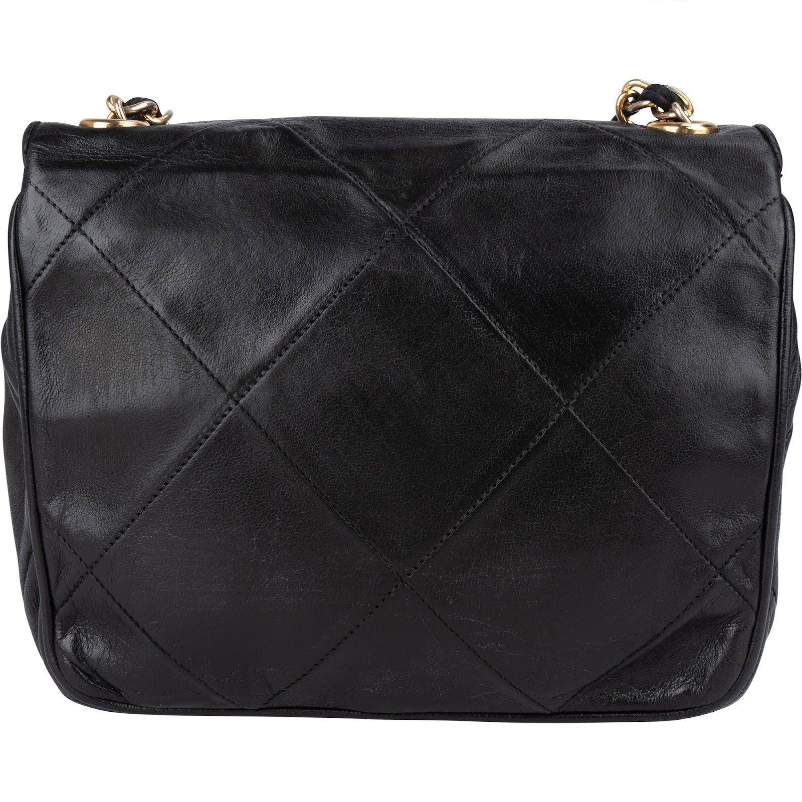 Chanel Stitching Lambskin CC Single Flap Crossbody Bag - vintageandkickz
