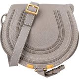 Chloé Grained Leather Marcie Small Saddle Crossbody Bag