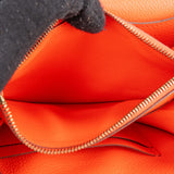 Hermès Orange Clemence Leather Convoyeur Crossbody Bag