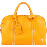 Louis Vuitton Yellow Taurillon Jaune Tobago Weekender 45 Travel Bag