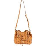 MCM Monogram Visetos Dessau Drawstring Bucket Handbag